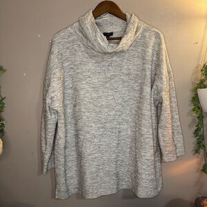 Talbots Heather Gray Cowl Neck Sweater